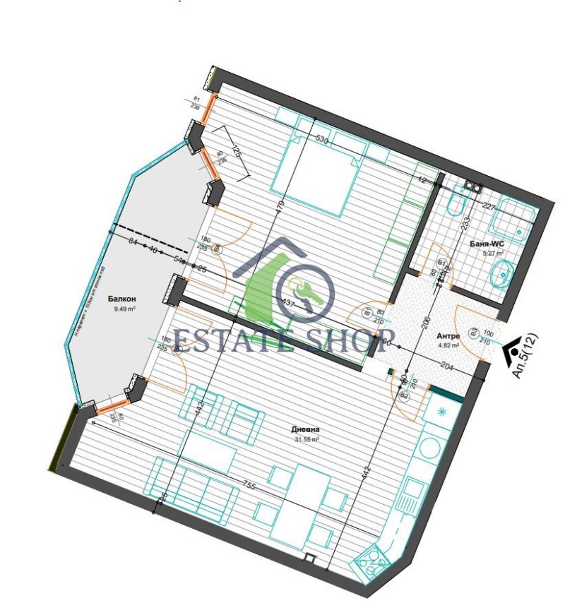 Na sprzedaż  1 sypialnia Plowdiw , Brezowsko szose , 97 mkw | 12223826 - obraz [4]