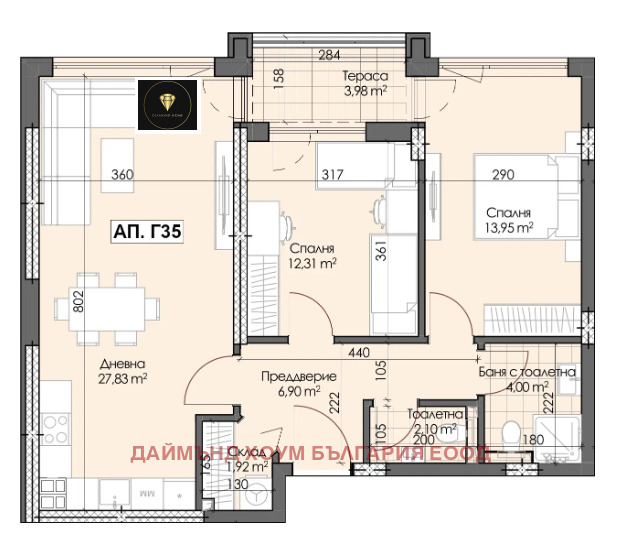 Продава 3-СТАЕН, гр. Пловдив, Гагарин, снимка 2 - Апартаменти - 55883670