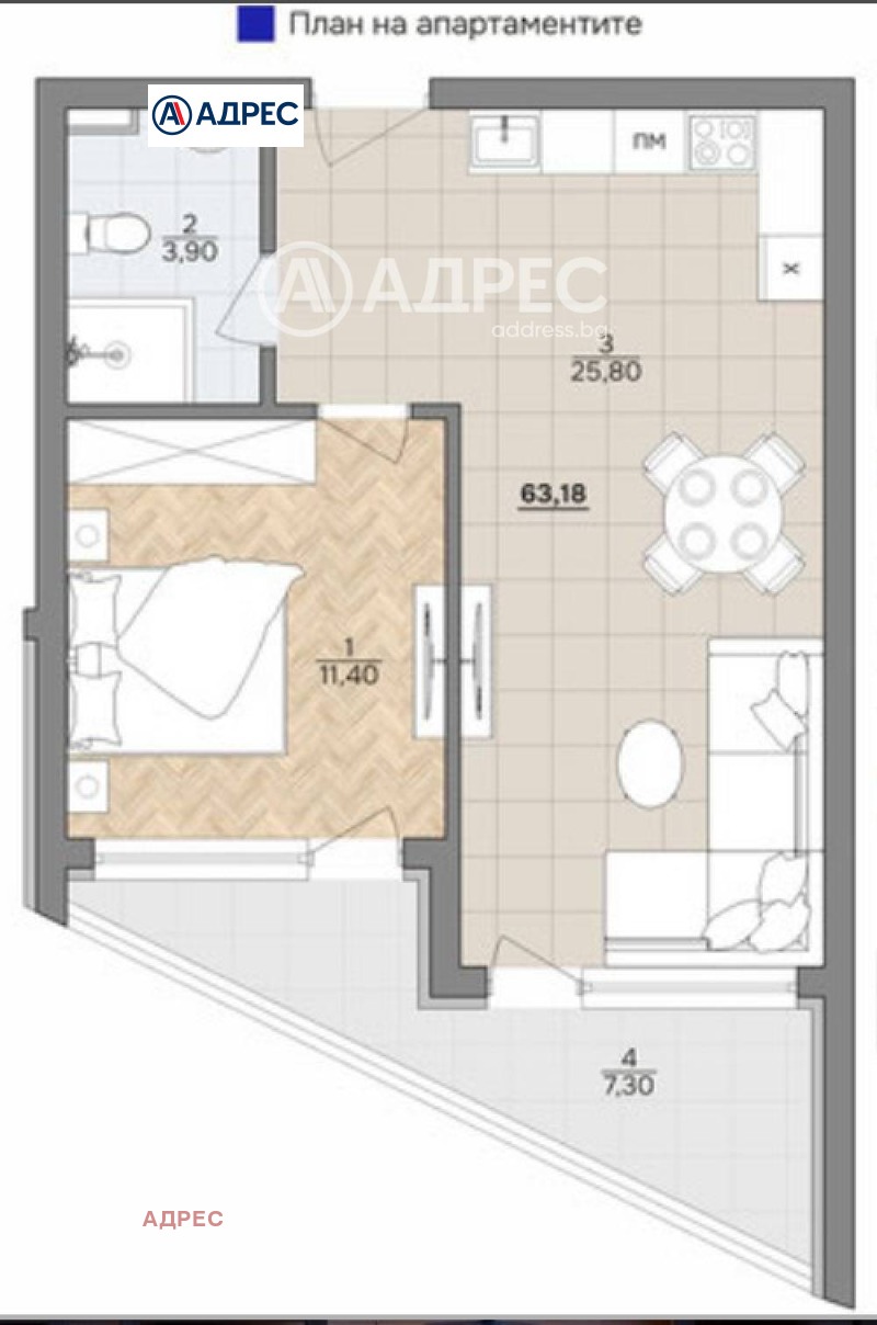 Продава 2-СТАЕН, гр. Варна, м-т Ален мак, снимка 6 - Апартаменти - 53536944