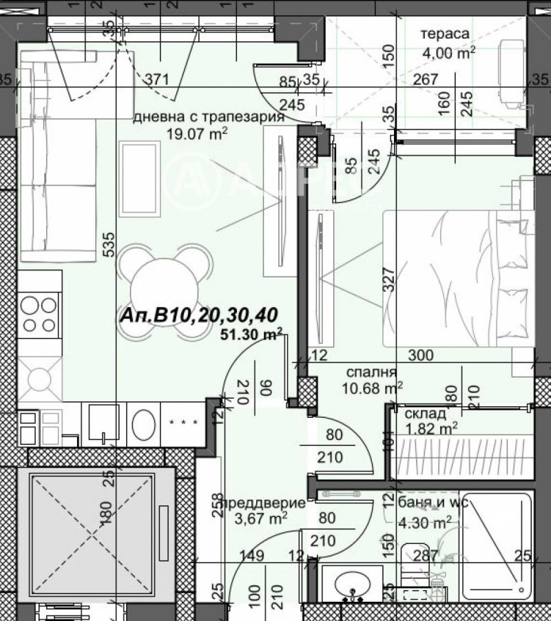 Zu verkaufen  1 Schlafzimmer Plowdiw , Trakija , 64 qm | 73839453 - Bild [5]