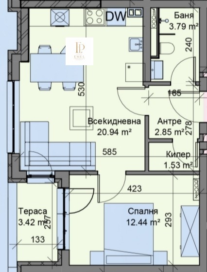 Продава 2-СТАЕН, гр. Перник, Център, снимка 5 - Апартаменти - 56205208