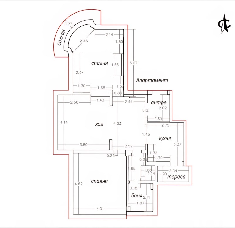 En venta  2 dormitorios Sofia , Tsentar , 140 metros cuadrados | 26553396 - imagen [13]