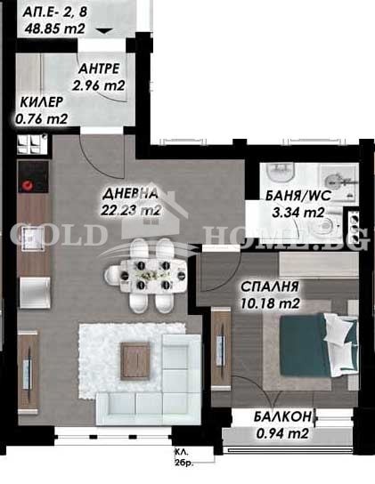 Продава 3-СТАЕН, гр. Пловдив, Гагарин, снимка 2 - Апартаменти - 54473080