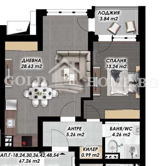 Продава 3-СТАЕН, гр. Пловдив, Гагарин, снимка 10 - Апартаменти - 54473080
