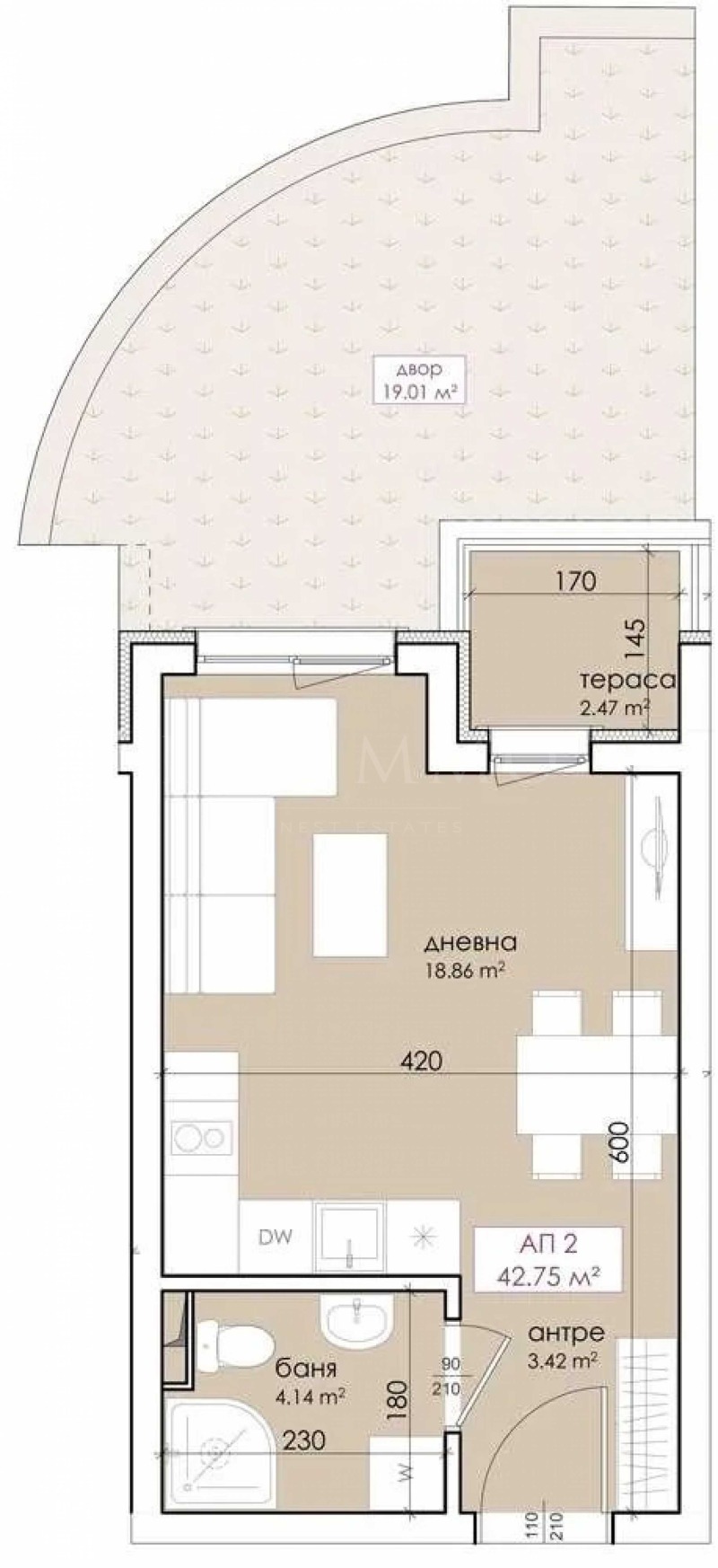Продаја  Студио регион Бургас , Созопол , 42 м2 | 81445224 - слика [5]