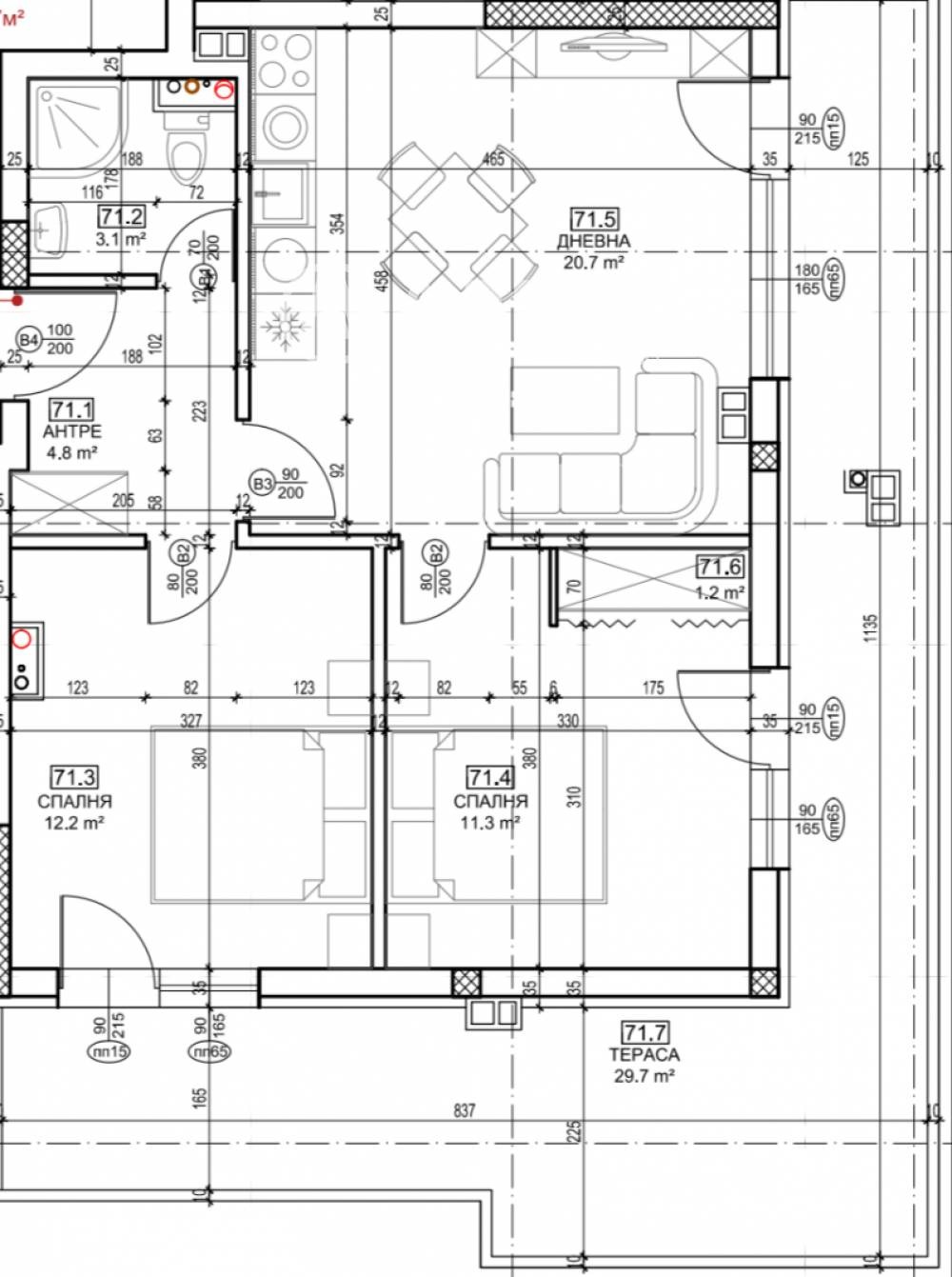 Продава 3-СТАЕН, гр. София, Малинова долина, снимка 4 - Апартаменти - 56368914
