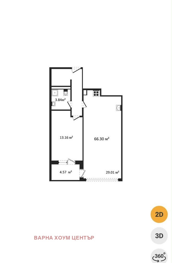 Продава 2-СТАЕН, гр. Варна, Кайсиева градина, снимка 2 - Апартаменти - 52223192