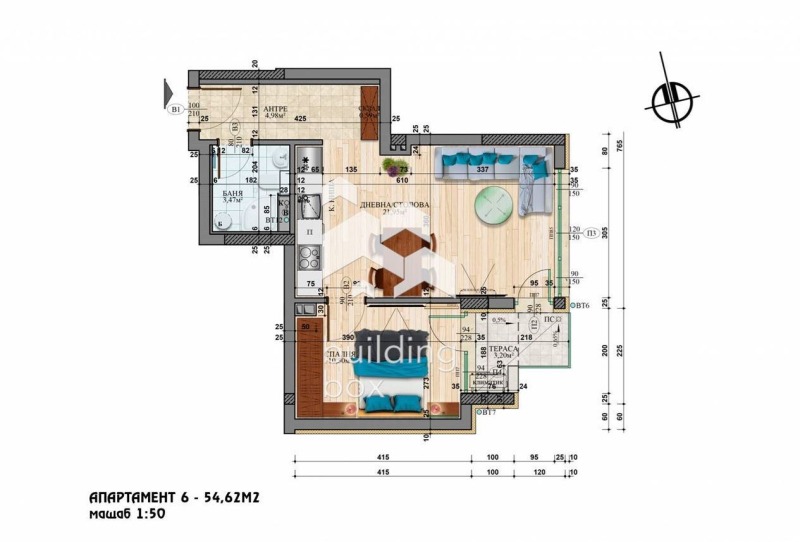 À venda  1 quarto Sofia , Hadji Dimitar , 62 m² | 31326513 - imagem [2]