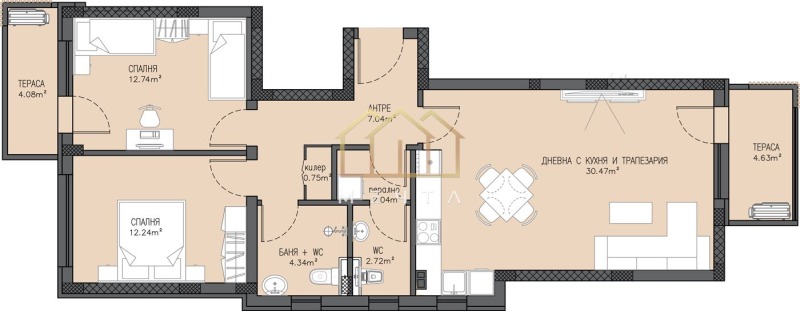 À vendre  2 chambres Plovdiv , Belomorski , 97 m² | 83279388 - image [5]