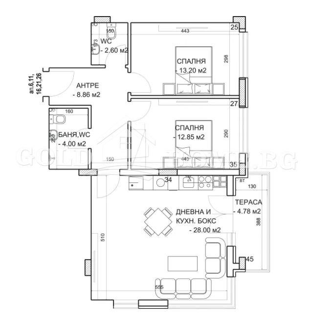 Продава 3-СТАЕН, гр. Пловдив, Младежки Хълм, снимка 3 - Aпартаменти - 48674770