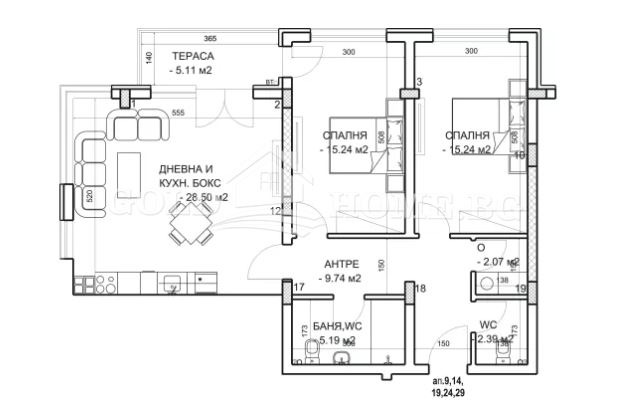 Продава 3-СТАЕН, гр. Пловдив, Младежки Хълм, снимка 10 - Aпартаменти - 48674770