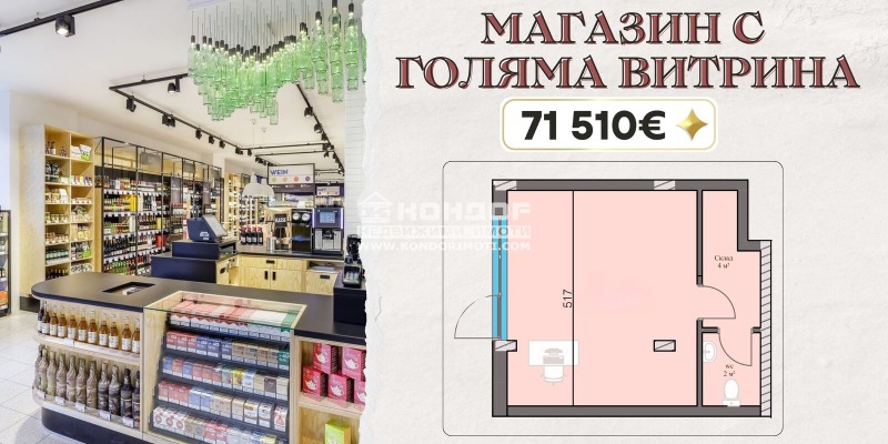 Продава МАГАЗИН, гр. Пловдив, Кършияка, снимка 1 - Магазини - 48143482