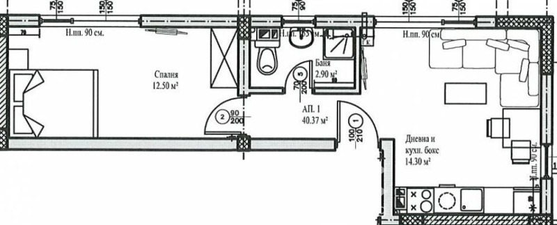 Продава  1 slaapkamer Sofia , Ovtsja kupel , 53 кв.м | 23706389 - изображение [4]