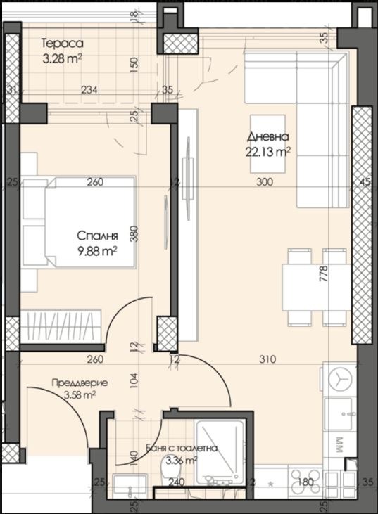 Продава 2-СТАЕН, гр. Пловдив, Гагарин, снимка 3 - Апартаменти - 54065444
