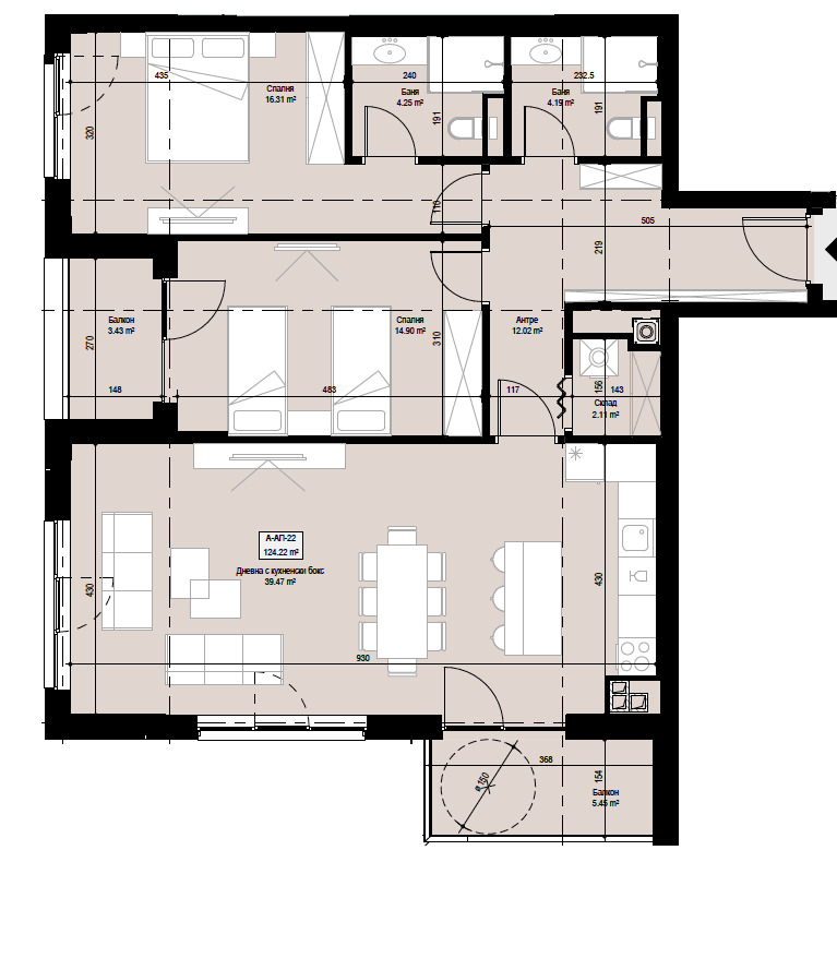 Eladó  2 hálószobás Sofia , Mladost 4 , 151 négyzetméter | 47641954 - kép [2]