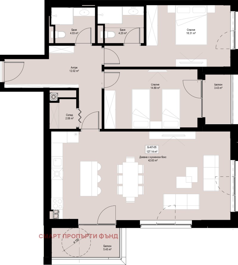 Eladó  2 hálószobás Sofia , Mladost 4 , 155 négyzetméter | 47641954 - kép [11]
