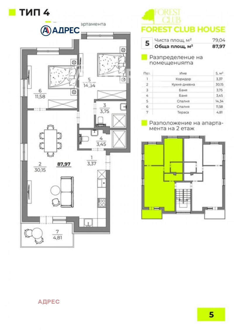 Na prodej  2 ložnice Varna , k.k. Čajka , 88 m2 | 39414805 - obraz [4]