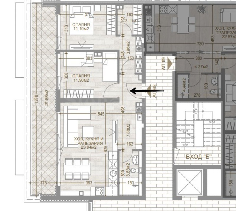 Продава 3-СТАЕН, гр. София, Манастирски ливади, снимка 2 - Апартаменти - 52226542