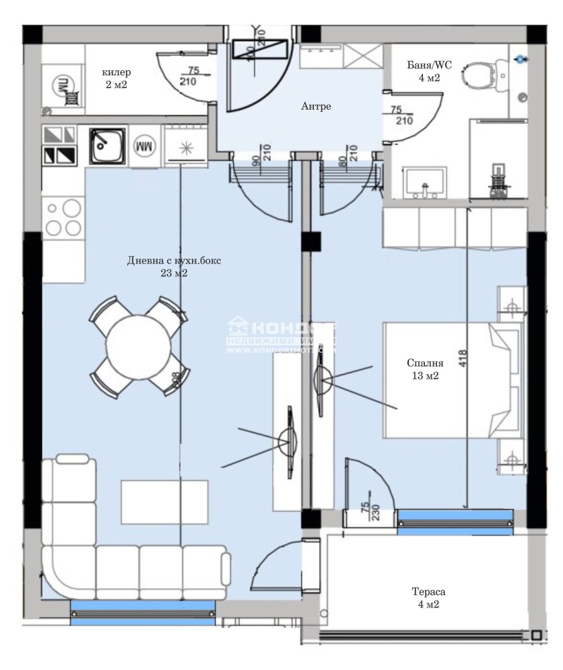 In vendita  1 camera da letto Plovdiv , Karshiiaka , 66 mq | 65517837 - Immagine [4]