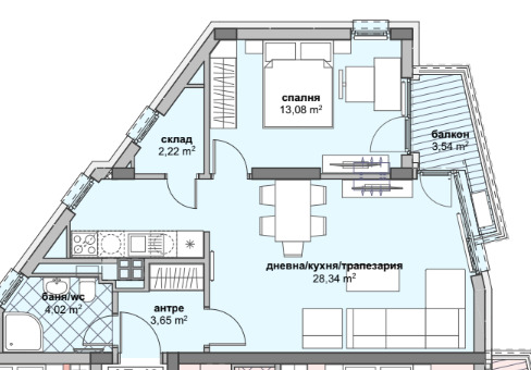 In vendita  1 camera da letto Sofia , Liulin 6 , 81 mq | 32631360 - Immagine [4]