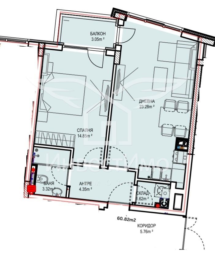Продава  2-стаен град София , Манастирски ливади , 72 кв.м | 79045895 - изображение [3]