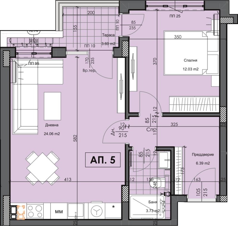 Продава 2-СТАЕН, гр. Пловдив, Гагарин, снимка 3 - Aпартаменти - 48712277