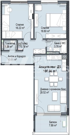 3-стаен град София, Кръстова вада 6