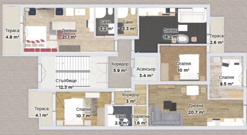 Till salu  2 sovrum Sofia , Banisjora , 94 kvm | 63052900 - bild [3]