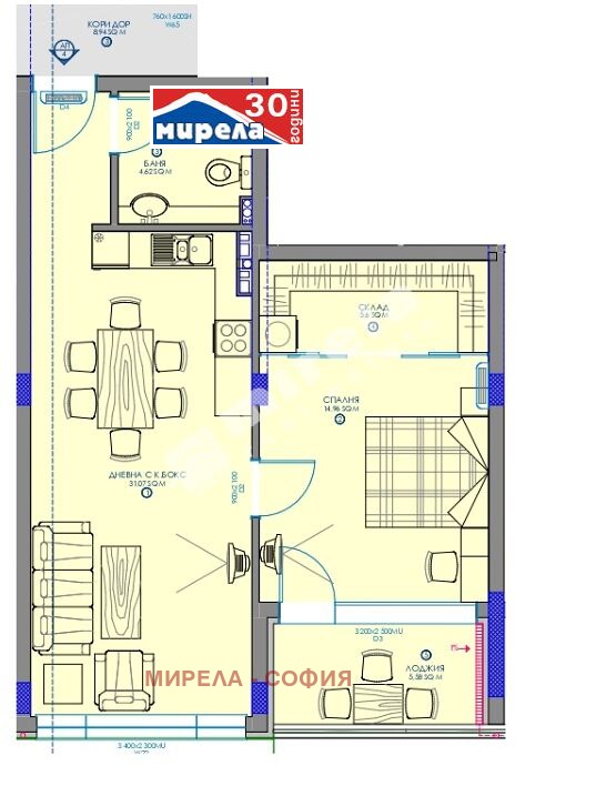 À venda  1 quarto Sofia , Manastirski livadi , 81 m² | 63300919
