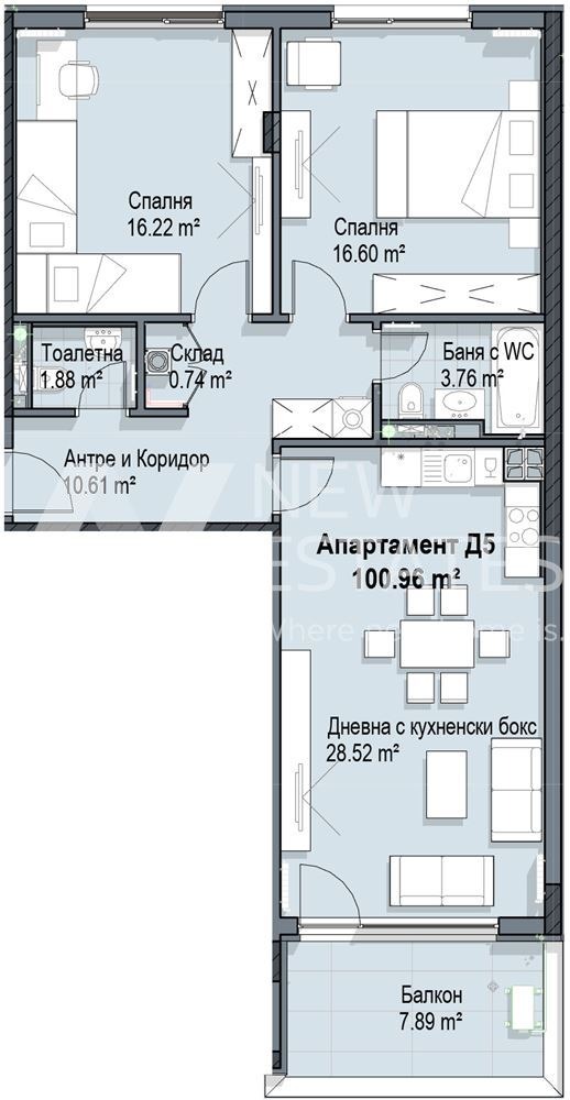 Продава 3-СТАЕН, гр. София, Кръстова вада, снимка 5 - Aпартаменти - 47786644