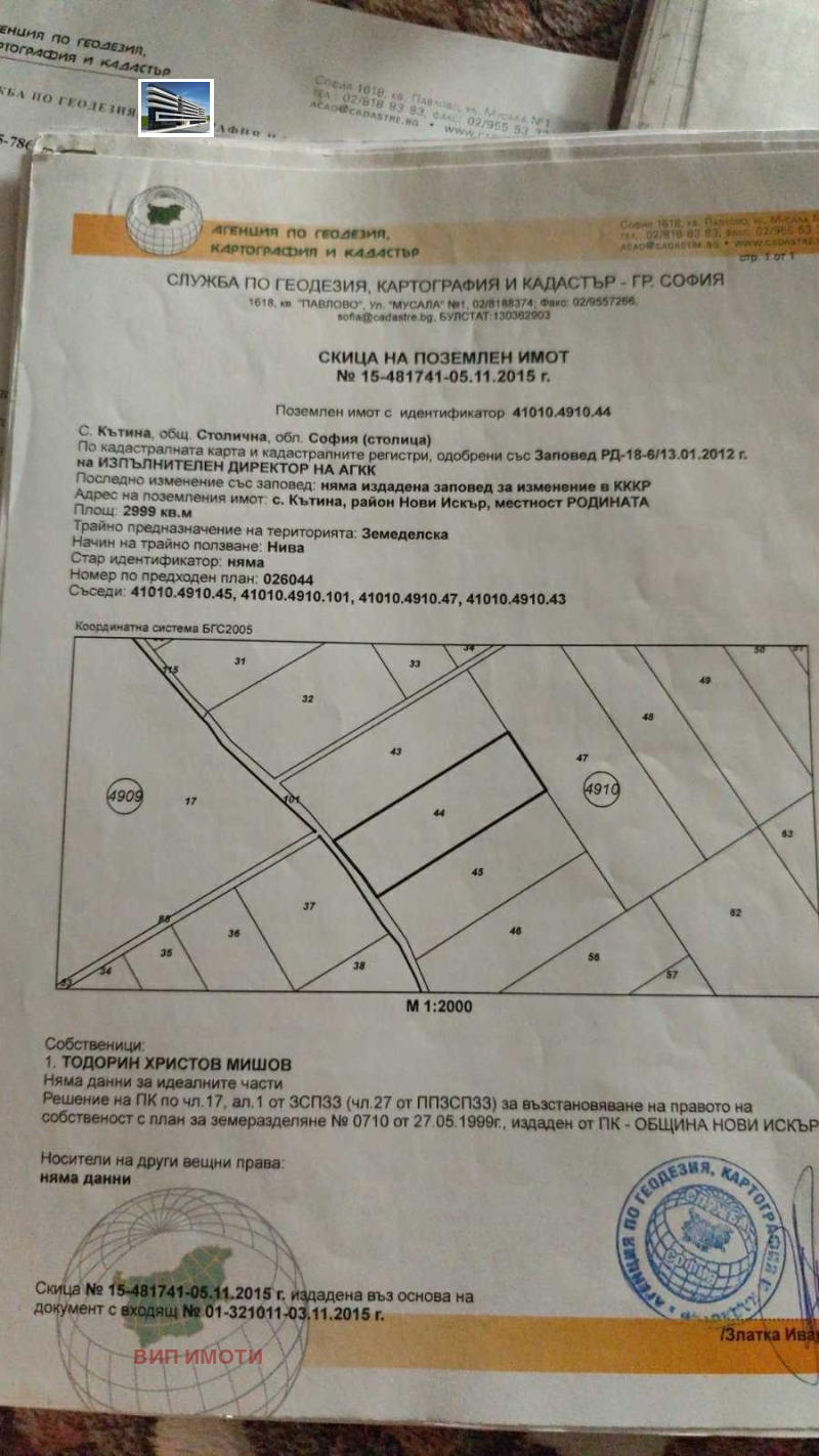 Продава  Земеделска земя област София , с. Кътина , 30 дка | 94207354