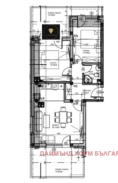 Na prodej  2 ložnice Plovdiv , Ostromila , 122 m2 | 31098780 - obraz [2]