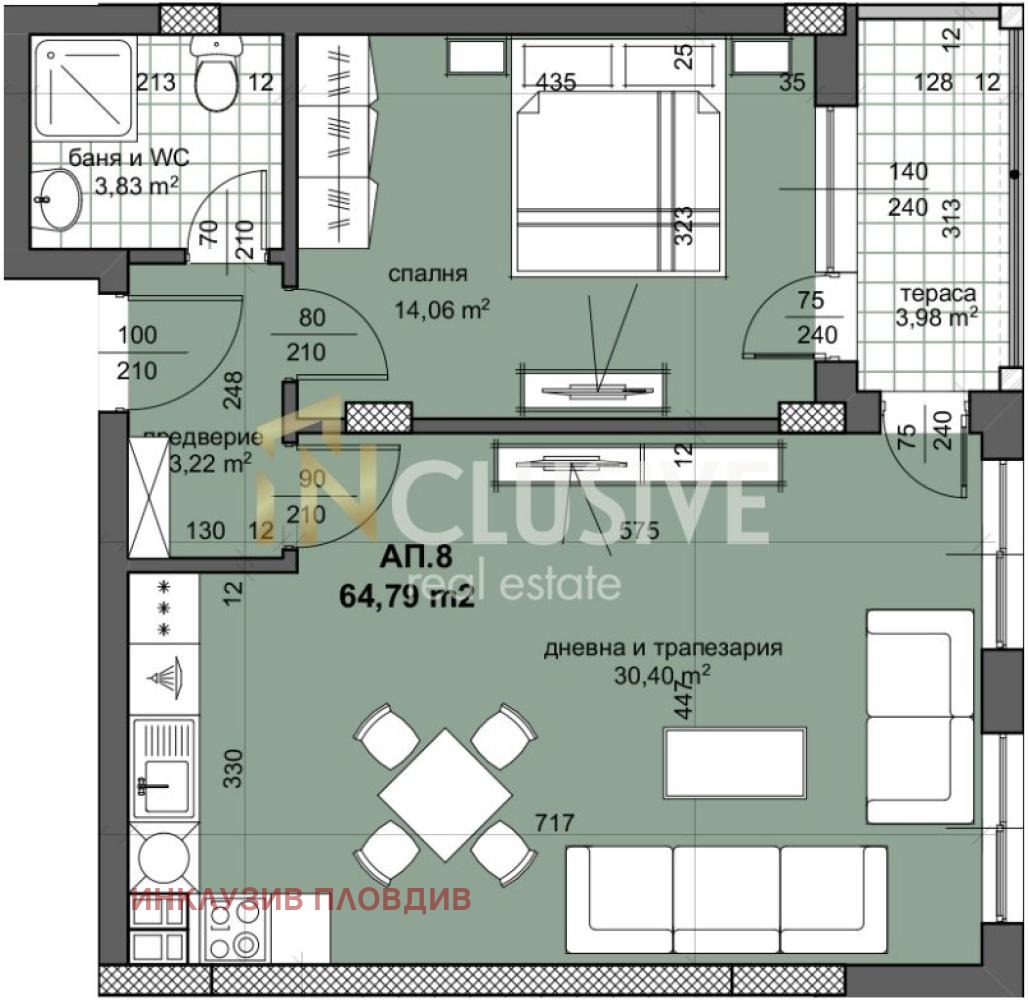 Продава 2-СТАЕН, гр. Пловдив, Остромила, снимка 11 - Апартаменти - 54627771