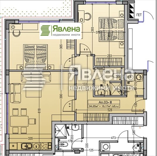 Myytävänä  2 makuuhuonetta Sofia , Dragalevtsi , 113 neliömetriä | 60765306 - kuva [9]