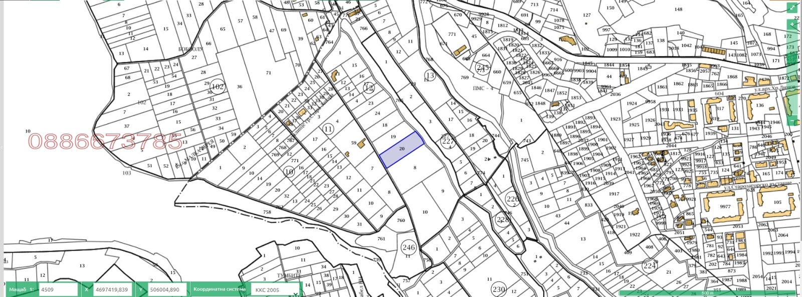 Продава ПАРЦЕЛ, гр. Стара Загора, Железник - център, снимка 2 - Парцели - 54105187