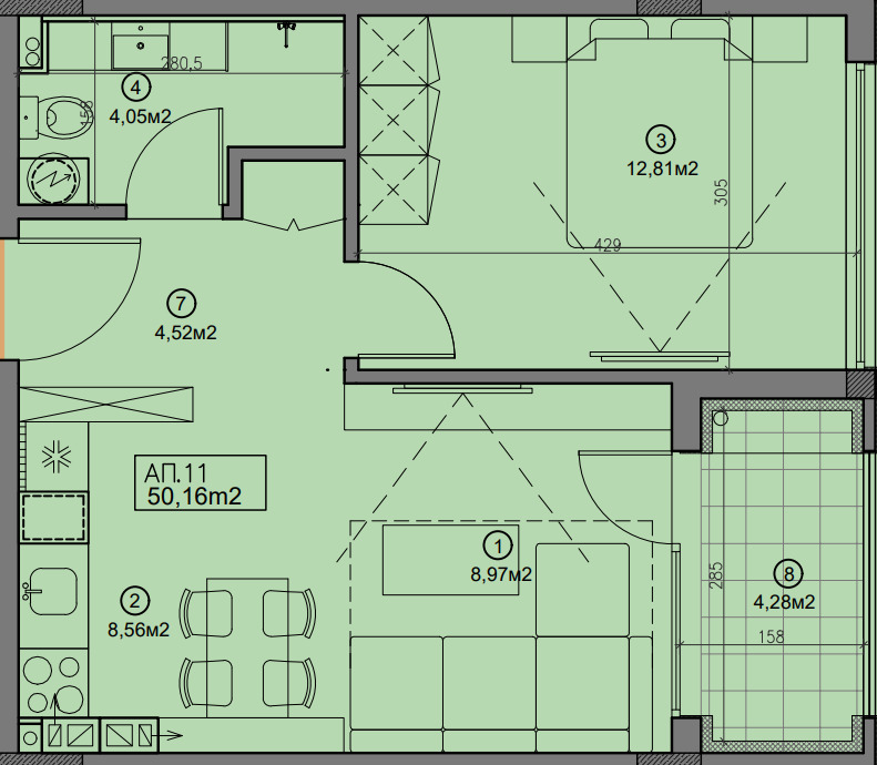 Продава 2-СТАЕН, к.к. Слънчев бряг, област Бургас, снимка 2 - Апартаменти - 54166976