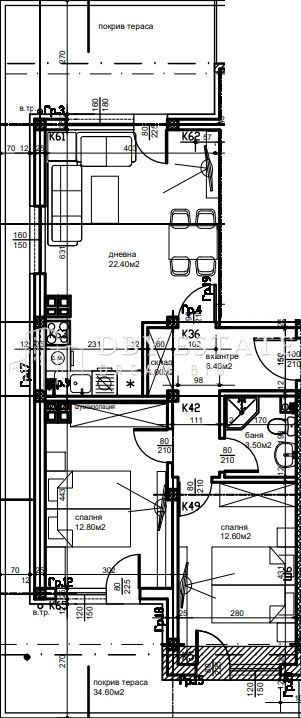 Продается  2 спальни Пловдив , Остромила , 118 кв.м | 76559623 - изображение [2]