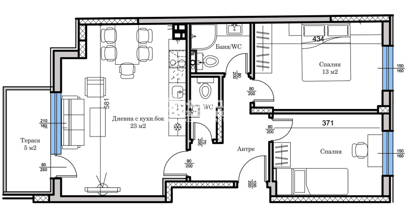 À vendre  2 chambres Plovdiv , Tsentar , 86 m² | 63891311 - image [2]