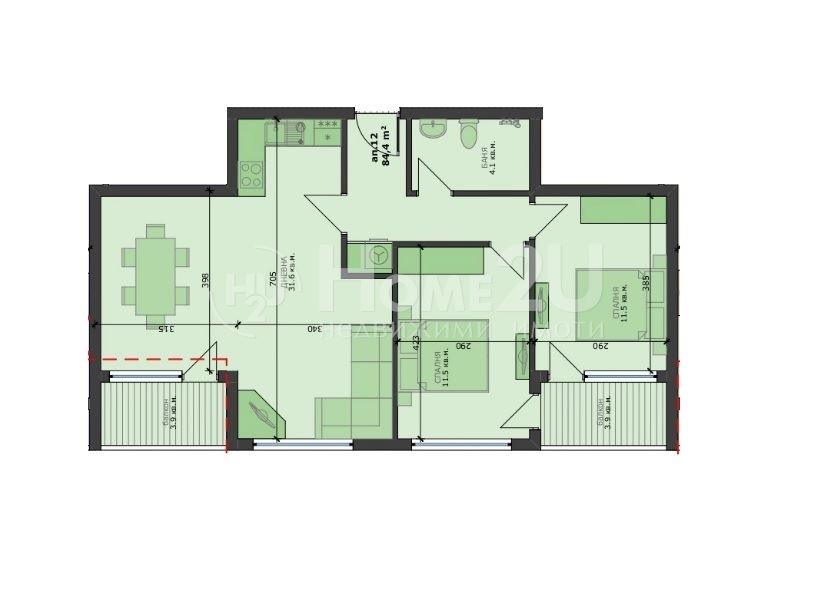 Продава 3-СТАЕН, гр. Варна, Погреби, снимка 2 - Апартаменти - 51890736