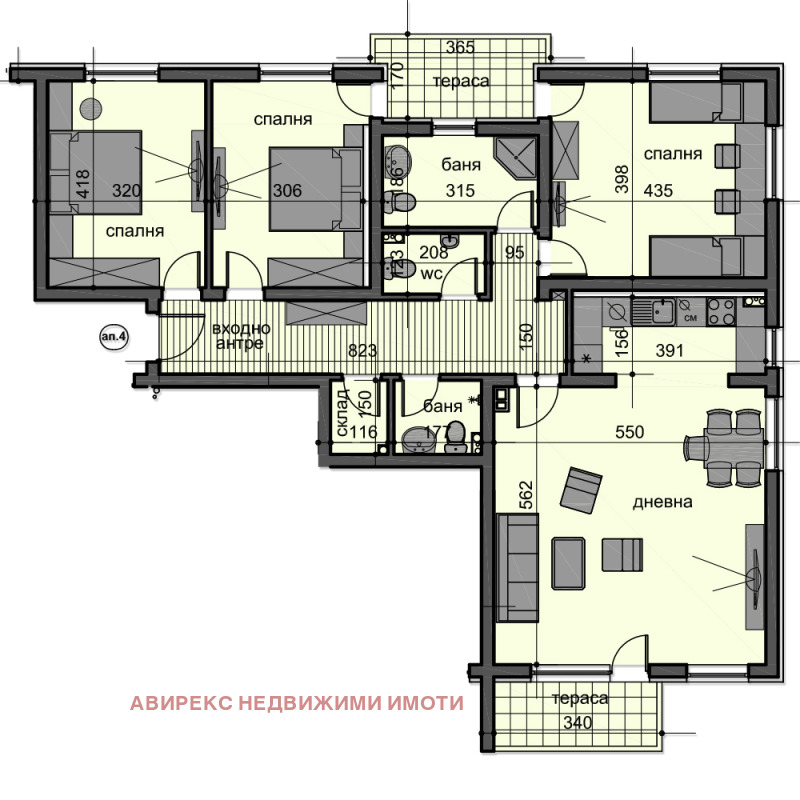 Продава 4-СТАЕН в град Пловдив, Остромила - 179 кв.м / 175 000 € » 342 270.25 лв., АВИРЕКС НЕДВИЖИМИ ИМОТИ
