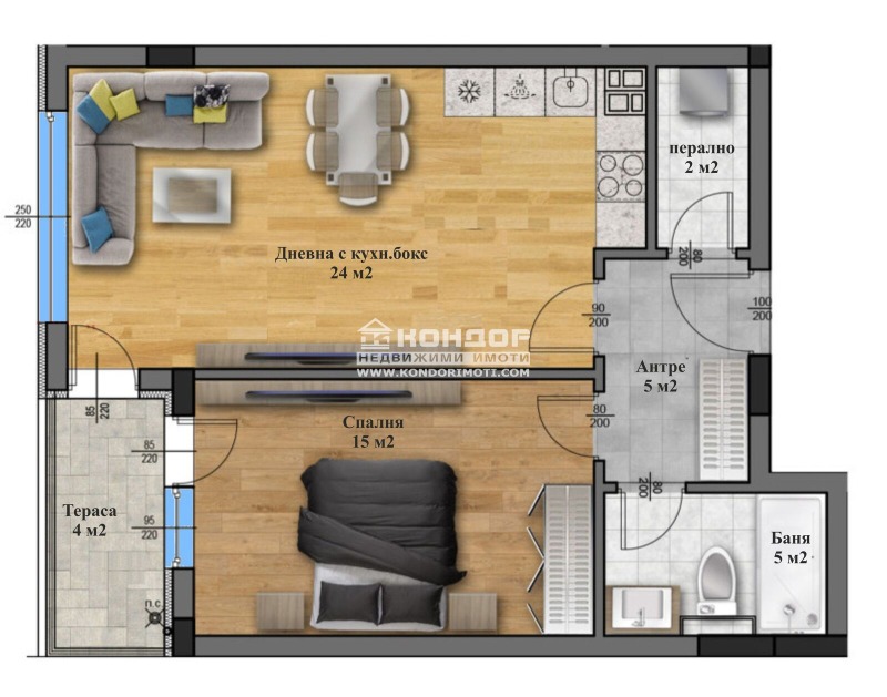 Продава  2-стаен град Пловдив , Остромила , 72 кв.м | 62398321 - изображение [3]