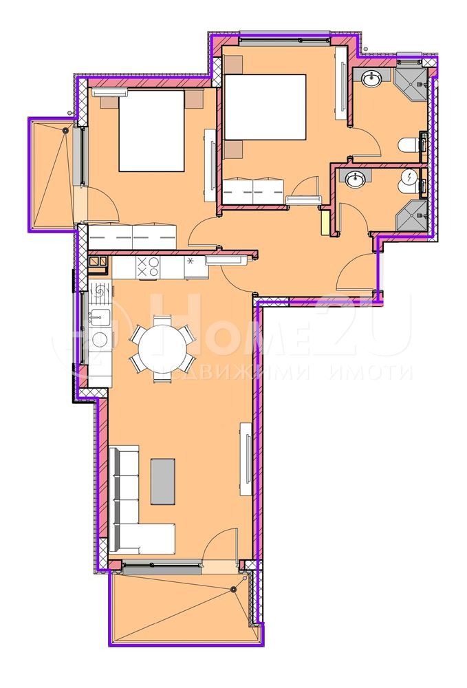 Продается  2 спальни Варна , Виница , 103 кв.м | 31067255 - изображение [2]