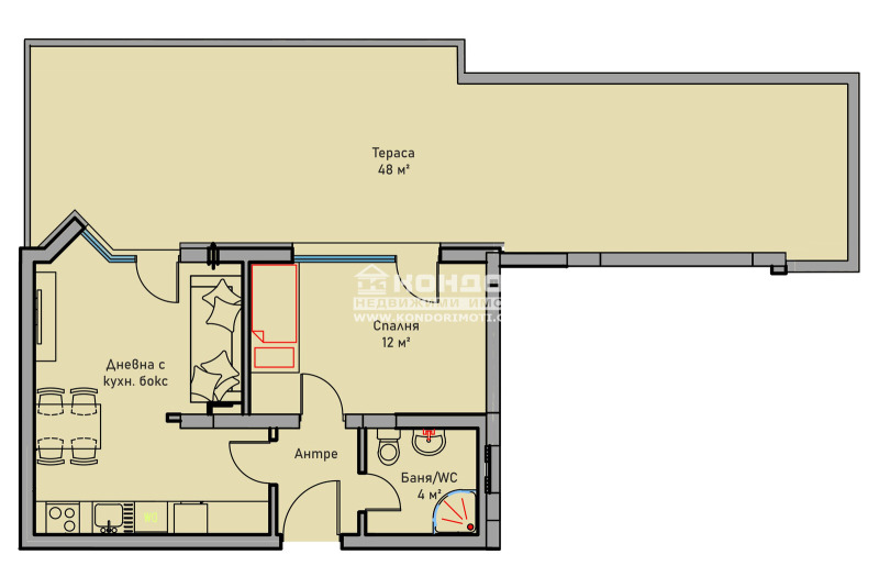 Продаја  1 спаваћа соба Пловдив , Центар , 115 м2 | 25386530 - слика [2]