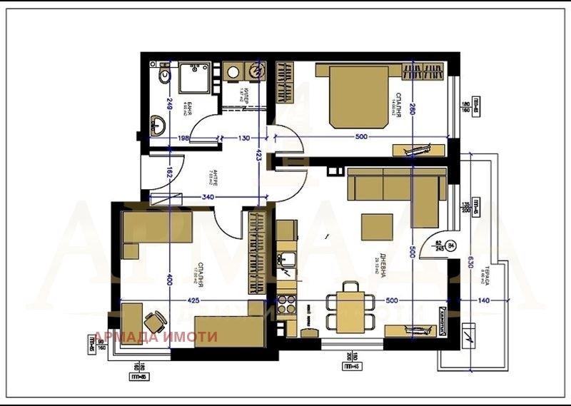 Продаја  2 спаваће собе Пловдив , Прослав , 107 м2 | 63434912 - слика [7]