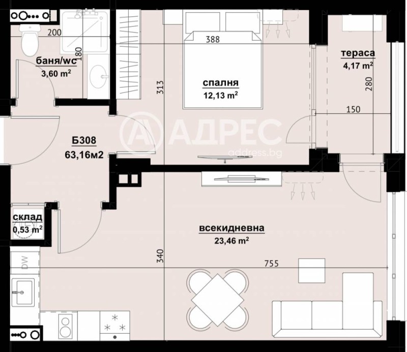 Продава 2-СТАЕН, гр. Бургас, област Бургас, снимка 4 - Апартаменти - 52639783
