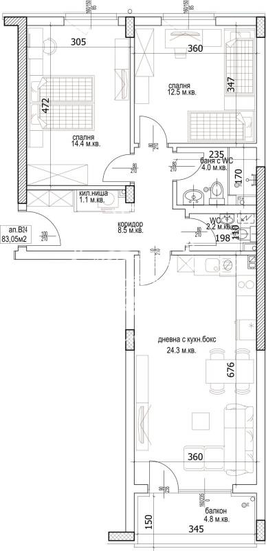 Продава 3-СТАЕН, гр. Варна, Кайсиева градина, снимка 2 - Апартаменти - 52167719