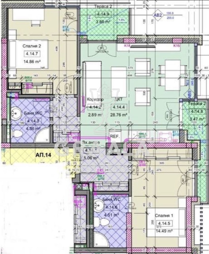 In vendita  2 camere da letto Sofia , Vitosha , 117 mq | 33234693 - Immagine [5]