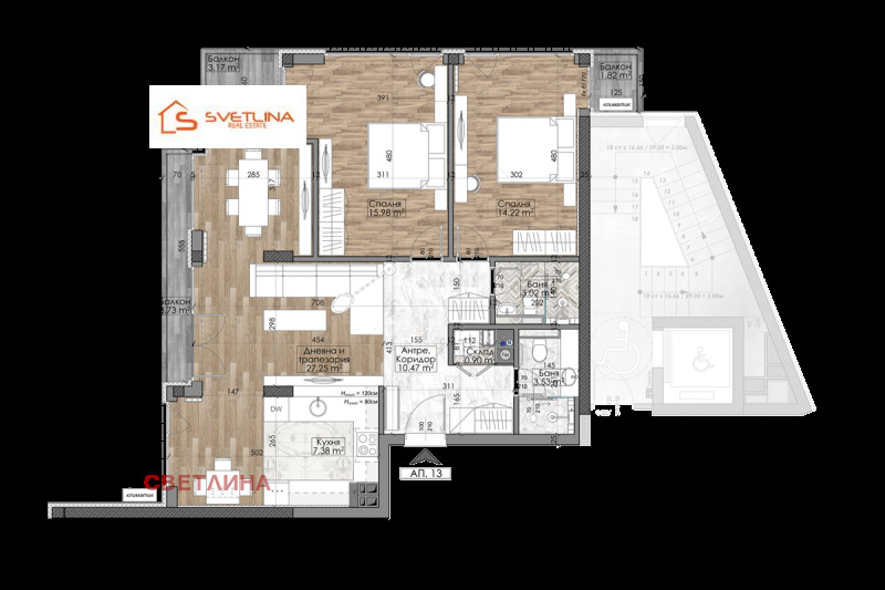 Satılık  2 yatak odası Sofia , Goce Delçev , 117 metrekare | 30231887