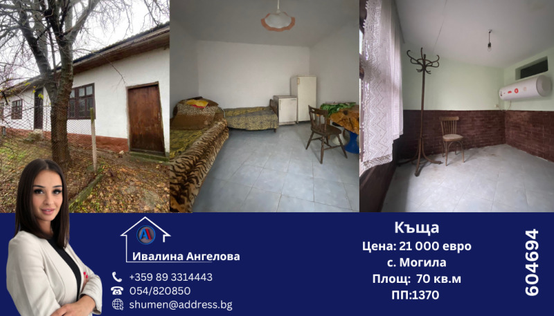 Продава  Къща, област Шумен, с. Могила • 21 000 EUR • ID 30441001 — holmes.bg - [1] 