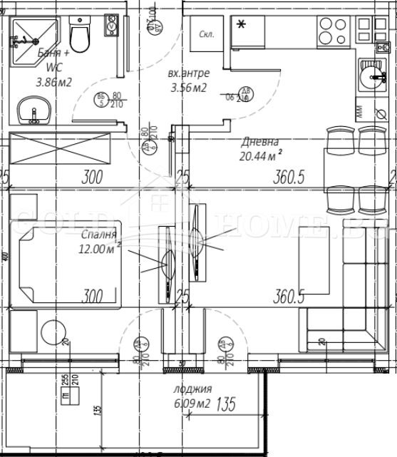 Na prodej  1 ložnice Plovdiv , Belomorski , 62 m2 | 83593209 - obraz [2]